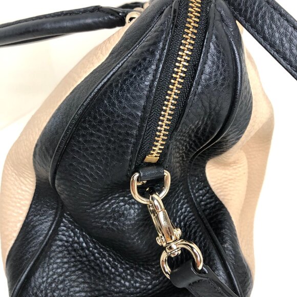 Kate Spade Charles Street Brantley Satchel Bag Black and Tan Leather Authentic - Picture 15 of 16